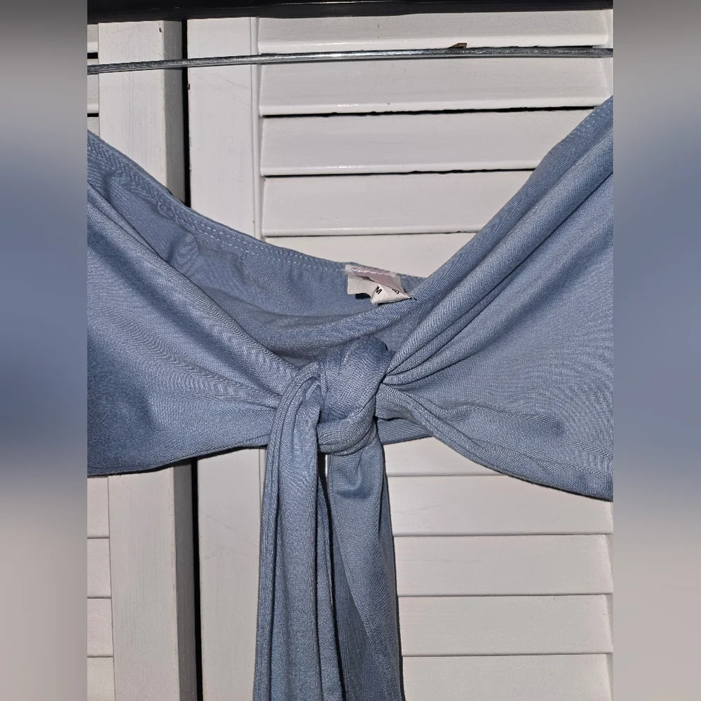 Dexire Women's sz M Blue Wide Leg Pant Set - Picture 4 of 14